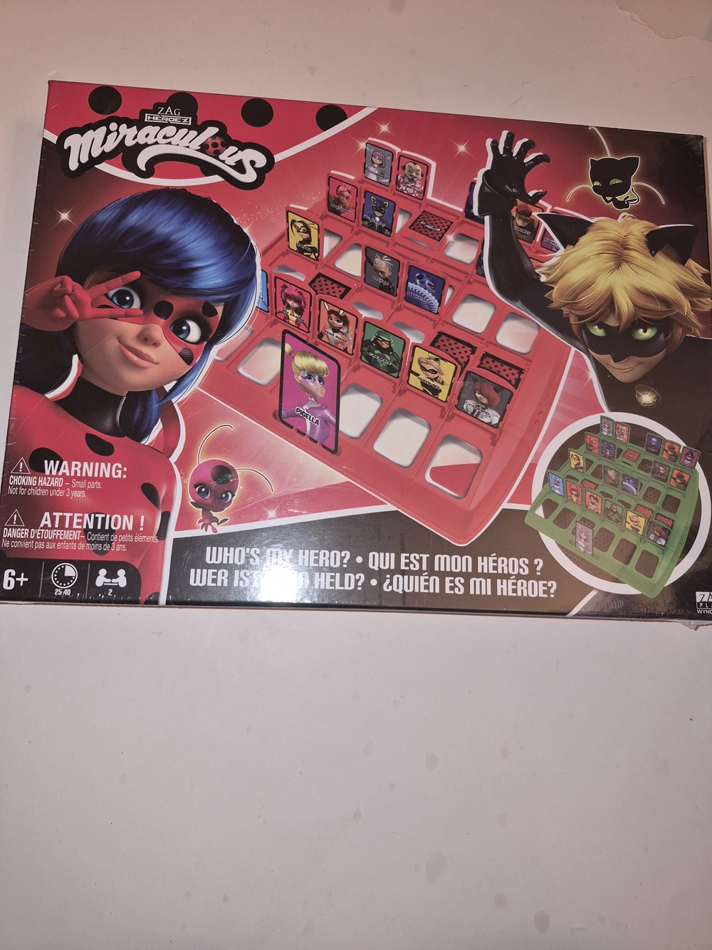Miraculous Ladybug Who's My Hero? Kids Matching Game Guess Who New